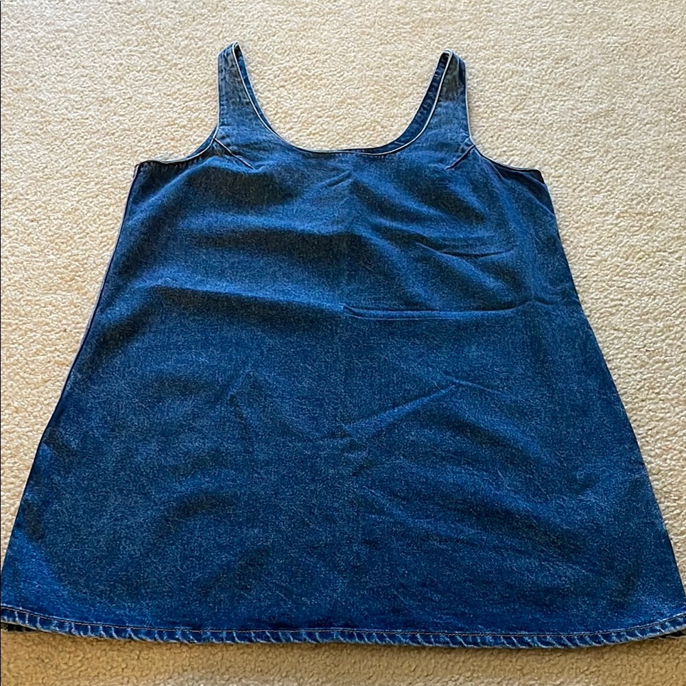 DL1961 Blue Denim Sleeveless Dress, Size XL